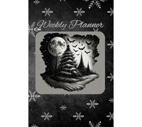 dark Winter Moon | Gothic Dark Forest Full Moon Bats weekly planner: 6 x 9, 140 - pages, 16 months