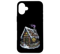 Dark Witch Cottagecore Gingerbread Yule, arte natalizia pagana Custodia per iPhone 16 Plus