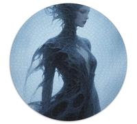 Dark World 1000 Pieces Round Puzzles Portrait-Puzzle Creative Jigsaw Impossible Hard Difficult Challenging for Adults And Kids Unique Challenge Game 1000pcs (67.5x67.5cm)