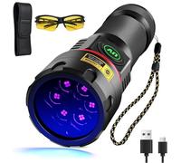DARKBEAM Torcia UV 365nm 6x LED [4-core] Torce Luce nera ultravioletta