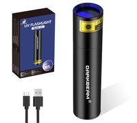 DARKBEAM Torcia UV 365nm Ultravioletta Luce Nera Lampada di Wood Mini Portatile