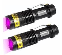 DARKBEAM Torcia UV 395nm LED, Lampada di Wood Portatile, Luce Nera Ultravioletta Blacklight Mini, Animali Urina Cane/Gatto Smacchiatore Rivelatore, Resina indurita (2 Pezzi)