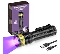 DARKBEAM Torcia UV 395nm Luce nera, Mini ma potente Blacklight USB-C ricaricabile, resistente all'acqua focalizzabile, rilevatore per l'urina degli animali domestici, resina di curazione
