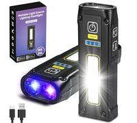 DARKBEAM Torcia UV Luce Nera 365+395, Torcia LED EDC 1000 Lumen Lampada Wood Ricaricabile, Mini Luce Rossa COB Magnetica & Alimentazione Emergenza- Perdite A.C., Urina di Cane/Gatto, Resina, Esterno
