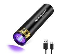 DARKBEAM Torcia UV Ricaricabile Luce 395nm, Lampada di Wood Luce uv LED Mini Portatile USB - Flashlight Ultravioletta per resina epossidica, urina, quadri, ambra, rilevamento perdite AC
