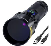 DARKBEAM UV Torcia 365nm Ultravioletta Luce Nera, Lampada di Wood Portatile, 20W