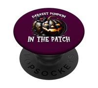 Darkest Pumpkin In The Patch For Goth Mom Floral Halloween PopSockets PopGrip Adesivo