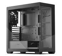 darkFlash - Case per PC da gaming con 1 ventola PWM non LED preinstallata, doppia vetrata temperata, porta Type C, supporta radiatori di raffreddamento ad acqua fino a 360 mm, nero (DS900)