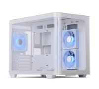 darkFlash Custodia per PC da gioco Micro-ATX, MATX PC con 3 ventole ARGB da 120 mm, vista panoramica, doppia custodia per computer in vetro temperato curvo, porta USB 3.0, supporta doppia AIO da 360