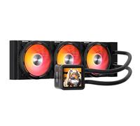 darkFlash DE360 All-in-one Liquid CPU Cooler, schermo LCD da 2,9 pollici con risoluzione 480 * 480, ARGB Sync, PWM Ventole 360 mm, CPU PC Aio Cooler compatibile con Intel 1851/1700, AMD AM4/AM5 (nero)