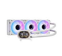 darkFlash DH360D V1.2 All-in-one Liquid CPU Cooler con display, monitoraggio CPU, ARGB Sync, PWM Fans 360mm AIO, radiatore CPU PC ad alta efficienza per Intel 1851/1700, AMD AM4/AM5 (nero)