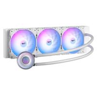 darkFlash DNA360A AIO CPU Liquid Cooler, Pompa ad Alte Prestazioni, ARGB PWM Ventole, con Display con Logo darkFlash Personalizzabile, Compatibile con Intel 1851/1700, AMD AM4/AM5 (Bianco, 360 mm AIO)