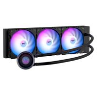 darkFlash DNA360A AIO CPU Liquid Cooler, Pompa ad Alte Prestazioni, ARGB PWM Ventole, con Display con Logo darkFlash Personalizzabile, Compatibile con Intel 1851/1700, AMD AM4/AM5 (Nero, 360 mm AIO)