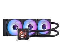 darkFlash DV360S CPU Dissipatore Liquido All-in-one, Schermo LCD 3,2" con Rrisoluzione 320*320, ARGB PWM Ventole, 360mm Radiatore, CPU PC Aio Cooler Compatibile con Intel 1851/1700, AMD AM4/AM5 (Nero)