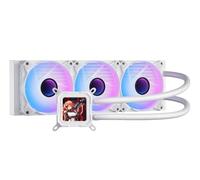 darkFlash DV360S CPU Dissipatore Liquido All-in-one, Schermo LCD 3,2" con Rrisoluzione 320*320, ARGB PWM Ventole, 360mm Radiatore, PC Aio Cooler Compatibile con Intel 1851/1700, AMD AM4/AM5 (Bianco)