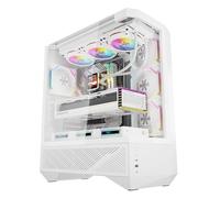 darkFlash DY460 ATX Full Tower PC case, 4 ventole ARGB, alto flusso d'aria, bianco