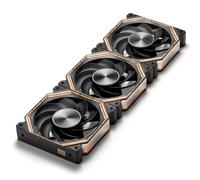 darkFlash INF34 Ventola Case PC 120 mm, Collegamento Margherita, Raffreddamento Fino a 2000 giri/min, PWM 4 Pin, ARGB Ventola Computer Raffreddamento CPU, Confezione da 3 (Invertita, Nera)