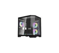 DARKFLASH TECH CASE PER COMPUTER FT350 - Nero, 5 ventole ARGB incluse, pannelli in vetro temperato