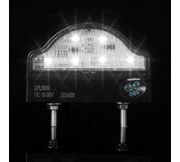 DARKGUARD 1 x luci a LED per targa auto, 12 V, 24 V, universale, impermeabile, per camion, luce bianca fredda