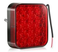 DARKGUARD 1x Fanale Retronebbia LED Rosso 12V/24V 2.2W Universale Faro Antinebbia 16LED Fendinebbia Posteriore Impermeabile IP67 Omologato ECE Luci Di Nebbia per Rimorchio Caravan Trattore Camion