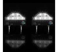 DARKGUARD 2 luci a LED per targa, 12 V, 24 V, universali, impermeabili, per camion, luce bianca fredda