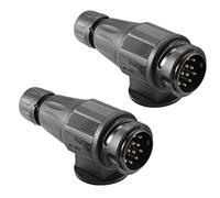 DARKGUARD 2 Pezzi Spina 13Poli Rimorchio 12v,Spina 13Poli per Macchine Agricole, ISO1724,Impermeabile,Presa 13Poli 12v Maschio, Spina 13Poli per Rimorchio Trattori Portabici Auto RV (DG13P-2)