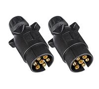 DARKGUARD 2 Pezzi Spina 7Poli Rimorchio 12v,Spina 7Poli per Macchine Agricole, ISO1724,Impermeabile,Presa 7Poli 12v Maschio, Spina 7Poli per Rimorchio Trattori Portabici Auto RV (DG7PS-2)