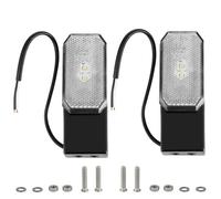 DARKGUARD 2 x LED Luci di Posizione Laterali Bianco Luci di Ingombro con Funzione Riflettente 12V 24V per Rimorchio Roulotte Camion Impermeabile ECE