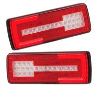 DARKGUARD 2 x Luci Posteriore a LED Lampada Fanali Posteriore LED 12V/24V Omologata E9 Impermeabile IP67 per Rimorchio Camion Furgone Trattore, 6-in-1 con Luci di Posizione Fendinebbia e Retromarcia