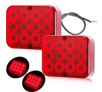 DARKGUARD 2xRosso Fendinebbia Posteriore LED 12v per Rimorchi E-mark Fendinebbia Veicolo Blocchi Luci Antinebbia,Impermeabile Lampada del Freno Led per Camion Caravan Furgoni Auto Trattore