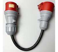 DARKGUARD Adattatore CEE da 32A a 16A 5 Poli per Caricatore EV, 400V Adattatore ad Alta Corrente 32A Maschio a 16A Femmina 5 Pin, Cavo CEE H07RN-F 5G 2.5mm² EN60309