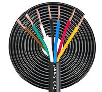 DARKGUARD Cavo per Presa Spina Rimorchio 7 Conduttori 0,5mm², Cavo Rimorchio Auto 10M, 12V/24V Cavo Multifilo in Rame PVC per Veicolo Camper Roulotte Luci LED Agricolo, Approvato RoHs Reach