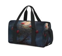 Darkly Magical Moon Flower Sport Duffel Bags per Bambini Ragazze Ragazzi Donne Uomini Pernottamento Weekender Borsa Da Viaggio Tote Carry Palestra Casual Duffel Borse