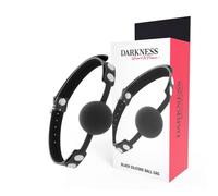 Darkness Black Silicone Ball Gag - Bavaglio in Silicone a Forma di Palla - Nero