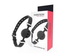 Darkness Black Silicone Ball Gag - Bavaglio Traspirante a Forma di Palla - Nero