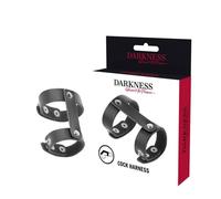 Darkness Cock Harness - Imbracatura Fallica in Pelle Vegana con Bottoni in Accia