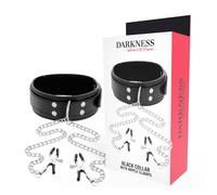 Darkness collar with nipple clamps black