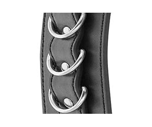 Darkness Darkness - Manette per caviglie in pelle PU nera regolabili 80 g