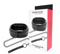 Darkness full black collar with leash