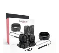 DARKNESS - MANETTE E COLLETTO IN PELLE NERA