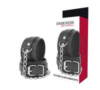 DARKNESS - MANETTE IN PELLE STRUTTURATA NERA