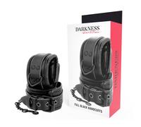 DARKNESS - MANETTE REGOLABILI IN PELLE NERA