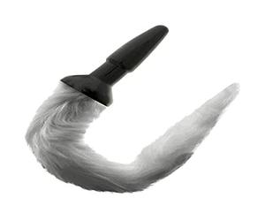 DARKNESS PLUG ANAL SILICONA CON COLA GRIS