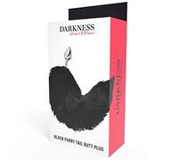 DARKNESS PLUG ANAL SILVER 8CM CON COLA NEGRO