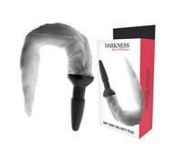 Darkness - Plug Anale con Coda Tail Butt Silicone Plug -Gray