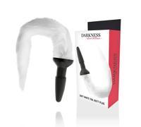 Darkness - Plug Anale con Coda Tail Butt Silicone Plug -White