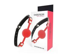 Darkness Red Silicone Ball Gag - Bavaglio in Silicone a Forma di Palla - Rosso