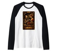 Darkness Skeleton Nail Boss The Nail Techs Life Tarocchi Carta Maglia con Maniche Raglan