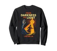 Darkness To Light Christian Gothic 1 Peter 2:9 Versetto della Bibbia Felpa