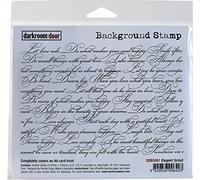 Darkroom Door Elegant Script Timbro Adesivo sullo Sfondo, Carta, 4"x6"